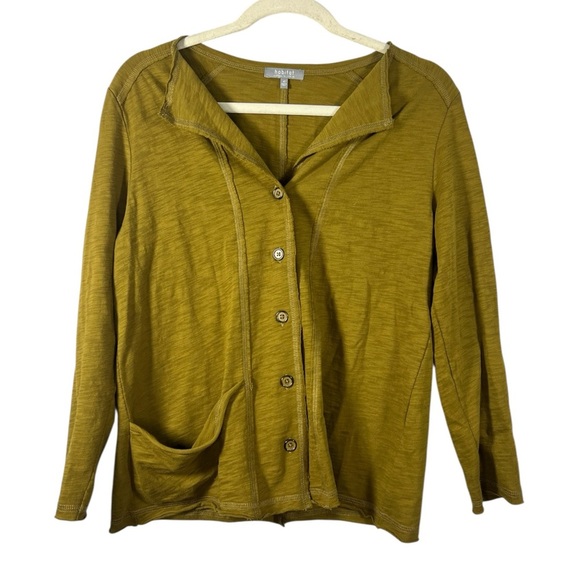 Habitat Rolled Edge Lagenlook Boho Cardigan Button Front XS - Picture 1 of 5